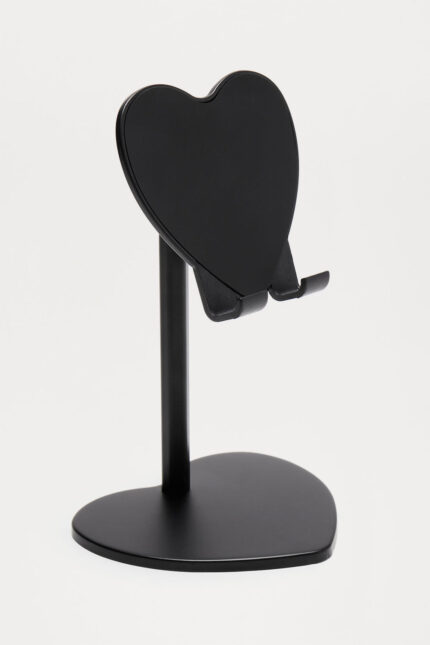 Heart Shape Phone Stand - Black