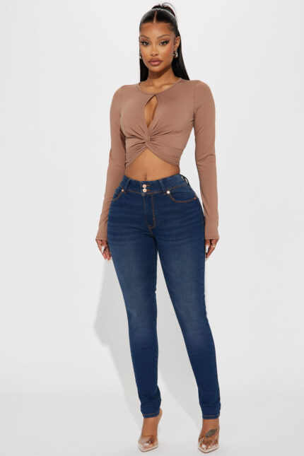 I'm A Star Booty Lifting Stretch Skinny Jeans - Dark Wash