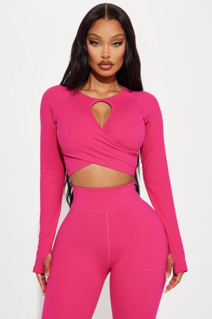 Deep Bend Super Soft Active Top - Fuchsia