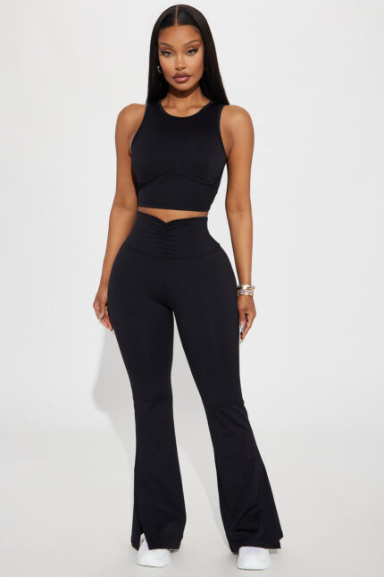 Pilates Girl Active Flare Pant - Black