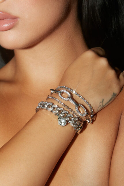 Linked Together 4 Piece Bracelet Set - Silver