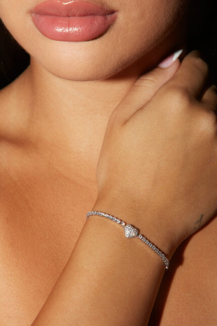 Mini Heart Of Gold Bracelet - Silver