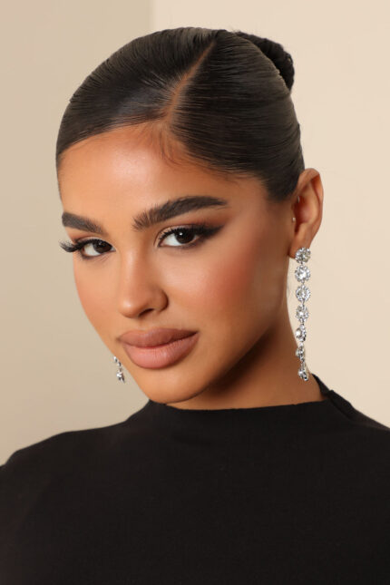Keep Him Around Drop Earrings - Silver