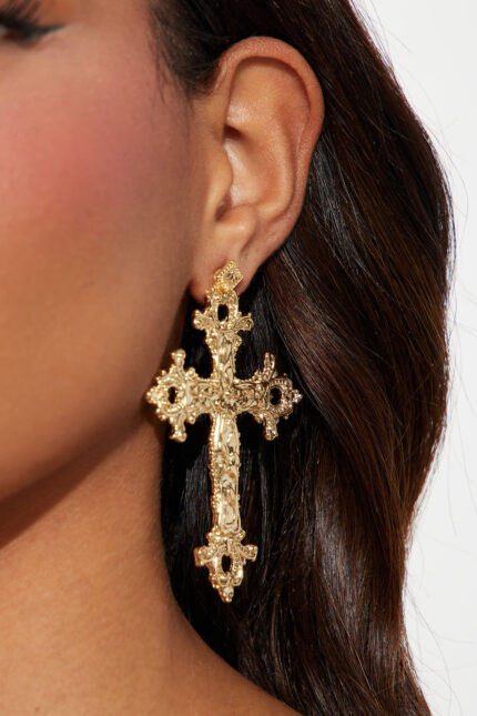 Crossed Off The List Earrings  - Gold