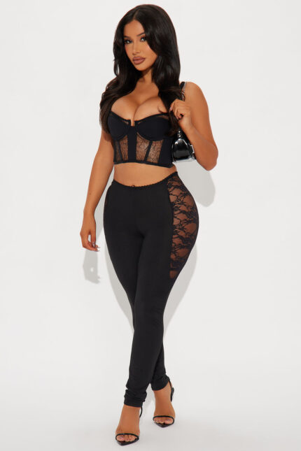 Beneath The Thorns Lace Legging - Black