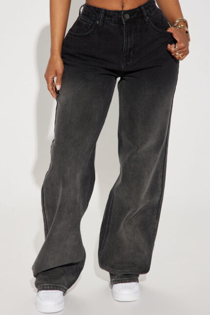 Onyx Ombre Non Stretch Straight Leg - Black Wash