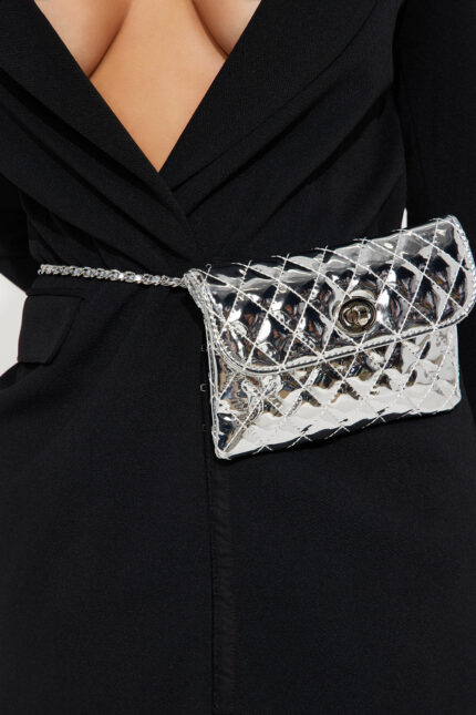 Never A Basic Gal Belt Bag - Silver