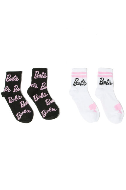 I'm A Barbie Girl 2 Pack Socks - Black/combo