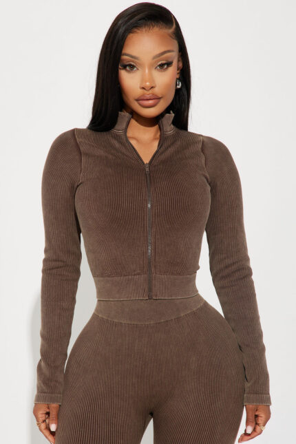 Major Body Active Jacket - Brown