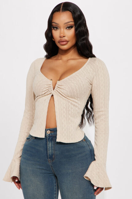 Mia Long Sleeve Top - Ivory