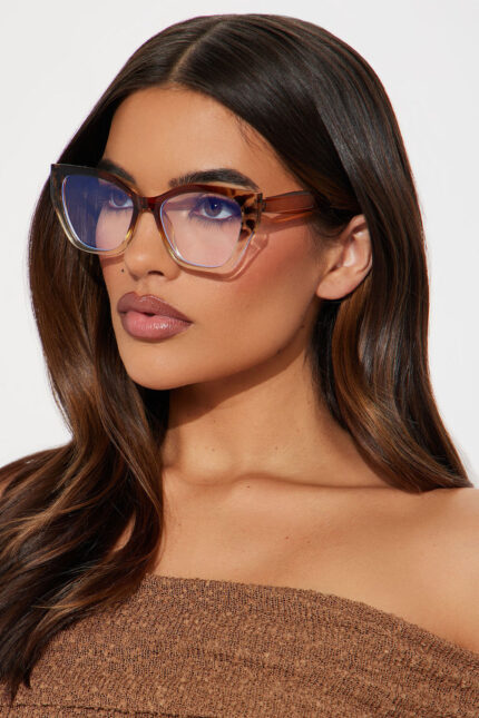 Sell Me On It Blue Light Glasses - Brown/combo