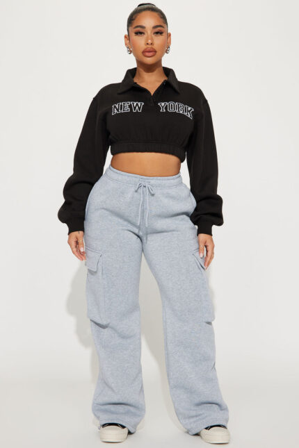 Luna Cargo Lounge Jogger - Heather Grey