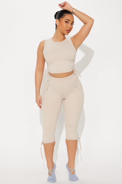 Pirouette Super Soft Active Capri - Light Taupe