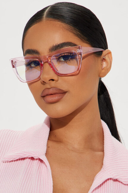 Crystal Clear Persuasion Blue Light Day Glasses - Clear/Pink