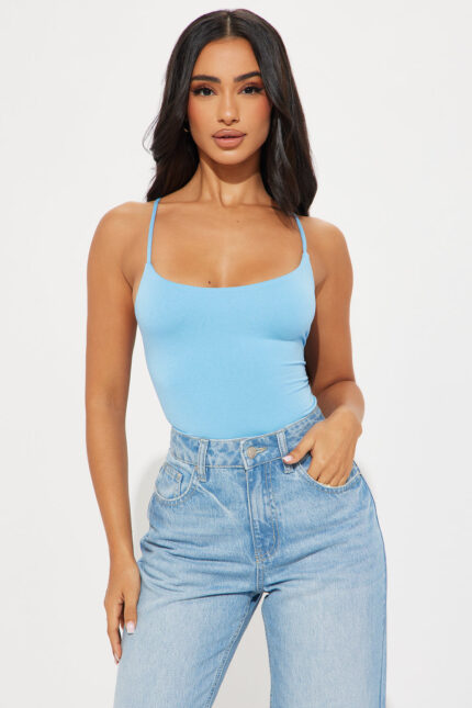 Kiana Double Lined Jersey Cami - SkyBlue