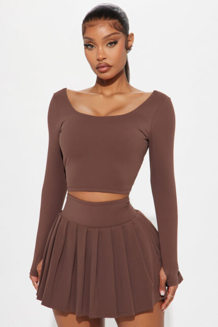 Got That Glow Active Top - Chocolate