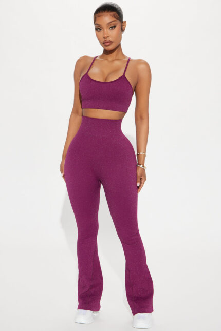 In Your Aura Glitter Active Set - Plum