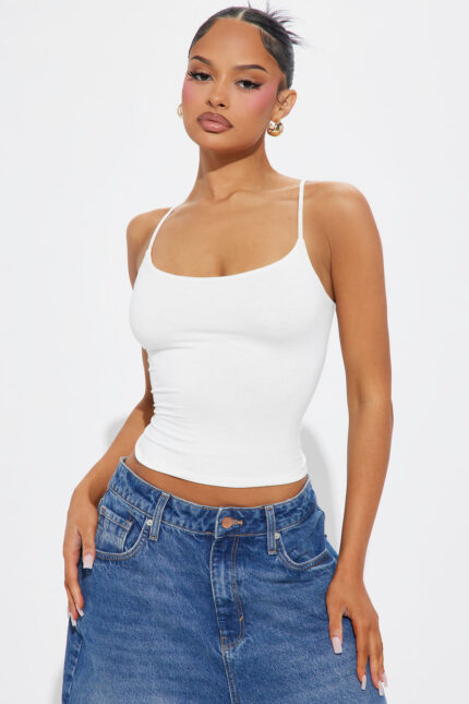 Kiana Double Lined Jersey Cami - Off White