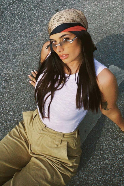 Print This Out Head Scarf - Beige